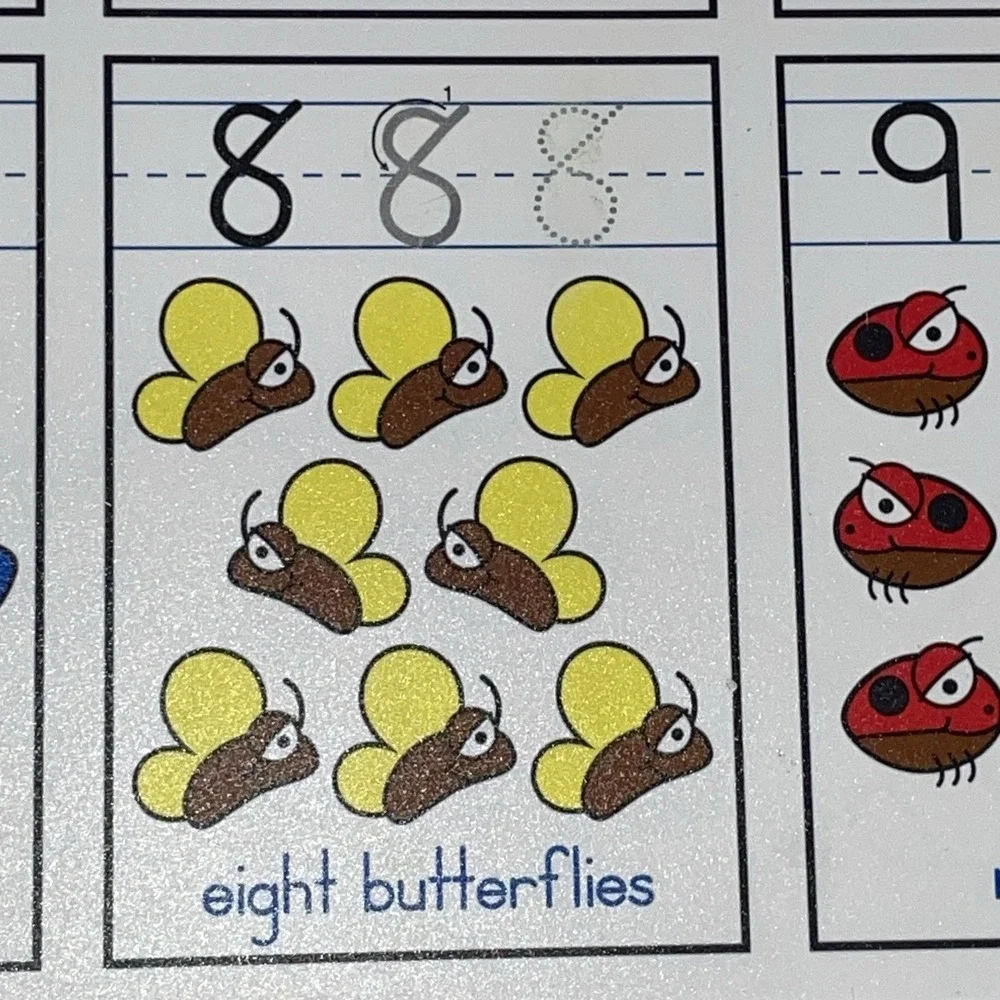 The Straight Edge desk‎ mats Melissa & Doug Numbers 1-10 & Alphabet